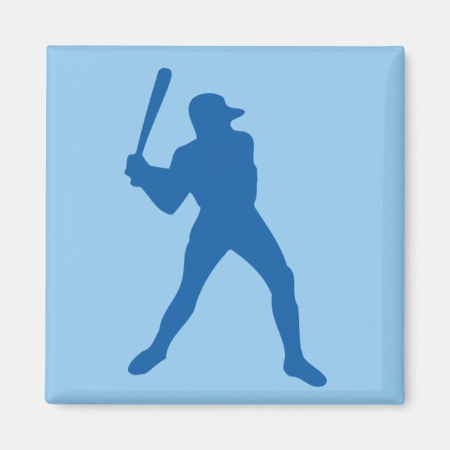 baseball silhouette magnet (Front)