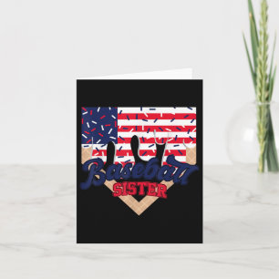 Baseball Sister Drip Ice Cream Baseball Game Day 4 Card