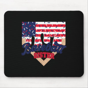 Baseball Sister Drip Ice Cream Baseball Game Day 4 Mouse Pad