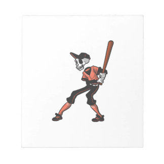 baseball skeleton design for baseball players notepad