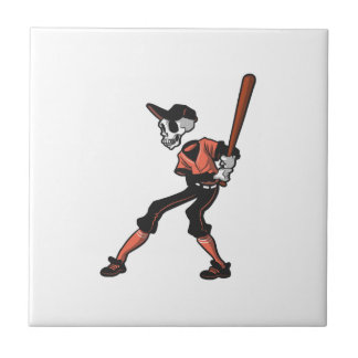 baseball skeleton design for baseball players tile