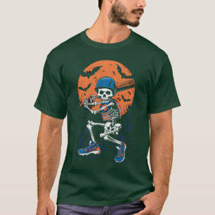 Baseball Skeleton Halloween Baseball Halloween fri T-Shirt