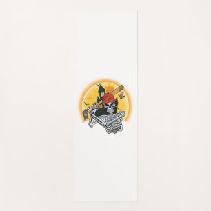 Baseball Skeleton Halloween Baseball Halloween Yoga Mat