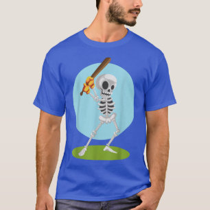Baseball Skeleton Halloween Baseball Skeleton Base T-Shirt