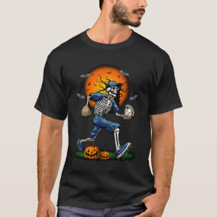 Baseball Skeleton Halloween Men Boys Baseball Spoo T-Shirt