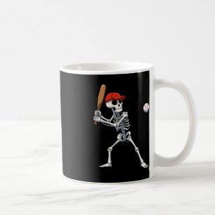 Baseball Skeleton Halloween Skeleton Playing Baseb Coffee Mug