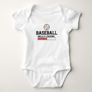 Baseball Skills Loading | Baseball Player Baby Bodysuit