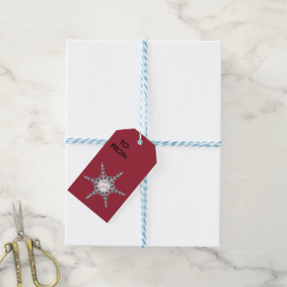 Baseball snowflakes gift tags
