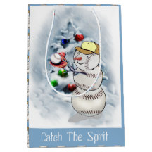 Baseball Snowman Christmas