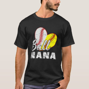 Baseball Softball Ball Heart Nana Mother s Day T-Shirt
