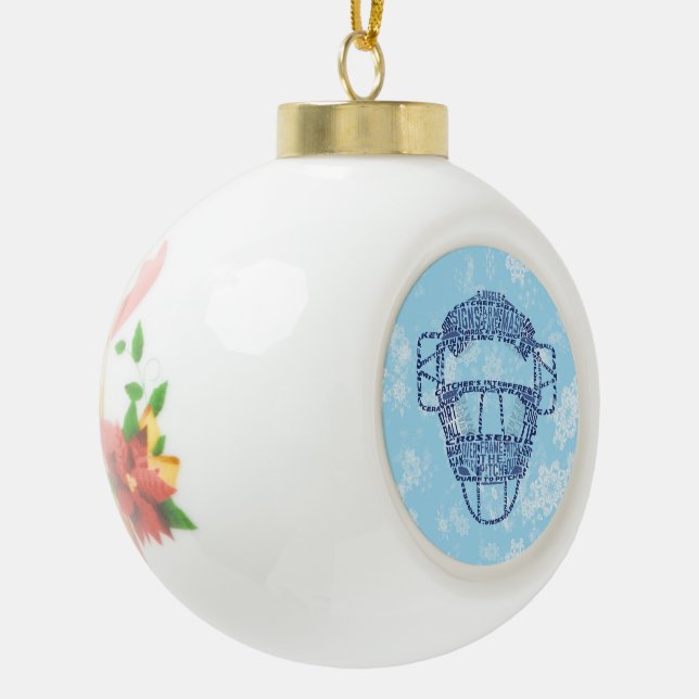 Baseball Softball Catcher's Mask Ornament (Left)