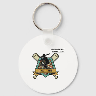 Baseball Softball Club Team League Name Number T S Keychain