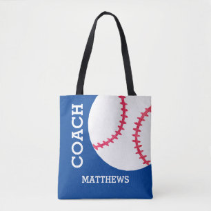 Baseball Softball Coach Personalized Sports Tote Bag