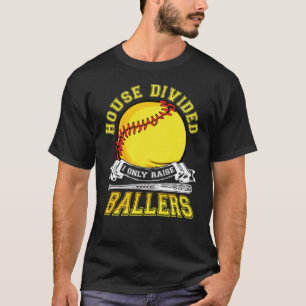 Baseball Softball Divided House Ball Mom T-Shirt