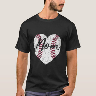 Baseball Softball He Mom Mother'S Day T-Shirt
