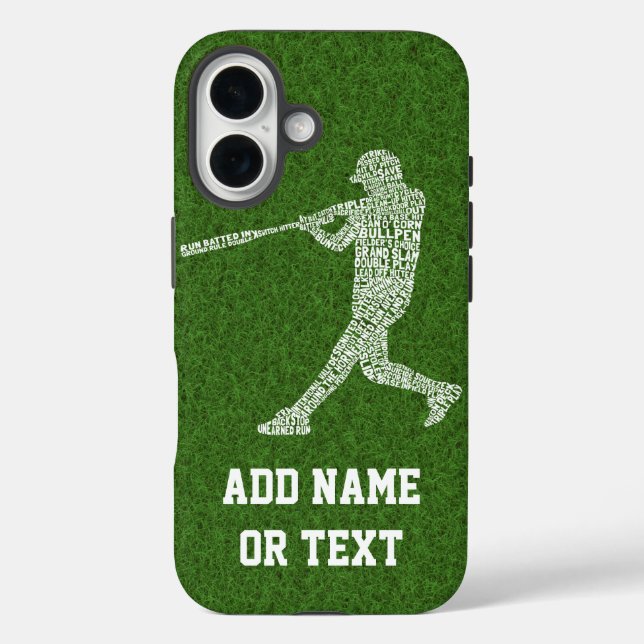 Baseball Softball Player Terminology Case-Mate iPhone Case (Back)