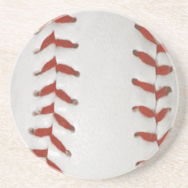Baseball Softball Print Pattern Background Coaster (Front)