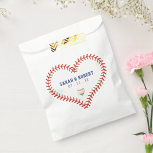 Baseball Softball Sport Heart Stitches Wedding Favour Bag