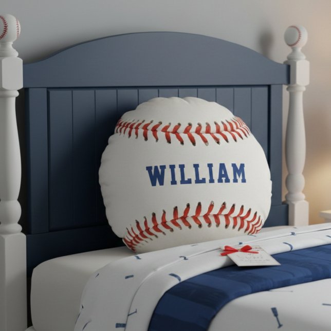 Baseball Softball Sport Name Round Pillow (Baseball Softball Sport Name Round Pillow
)