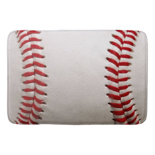 Baseball Softball Stitched Graphic - Sports Art Bath Mat