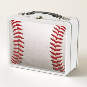 Baseball Softball Stitched Graphic - Sports Art Metal Lunch Box