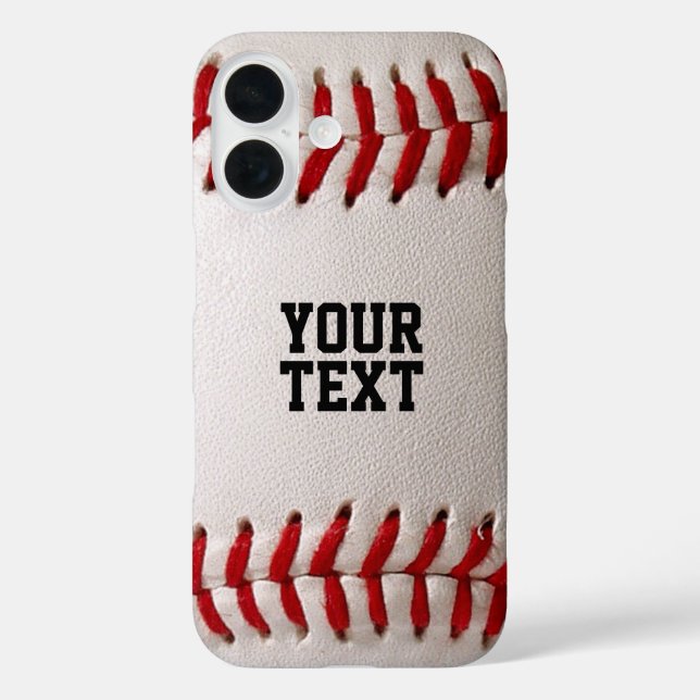 Baseball Softball Stitching Custom Text Case-Mate iPhone Case (Back)