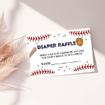 Baseball  sport baby Diaper Raffle Request Card<br><div class="desc">Rev up the excitement for your baby shower with our baby baseball, Themed Diaper Request Cards! Perfect for a fun and unique baby shower, these cards feature vibrant boho baby sport graphics and a playful design. Each card encourages guests to bring a pack of diapers in exchange for a chance...</div>