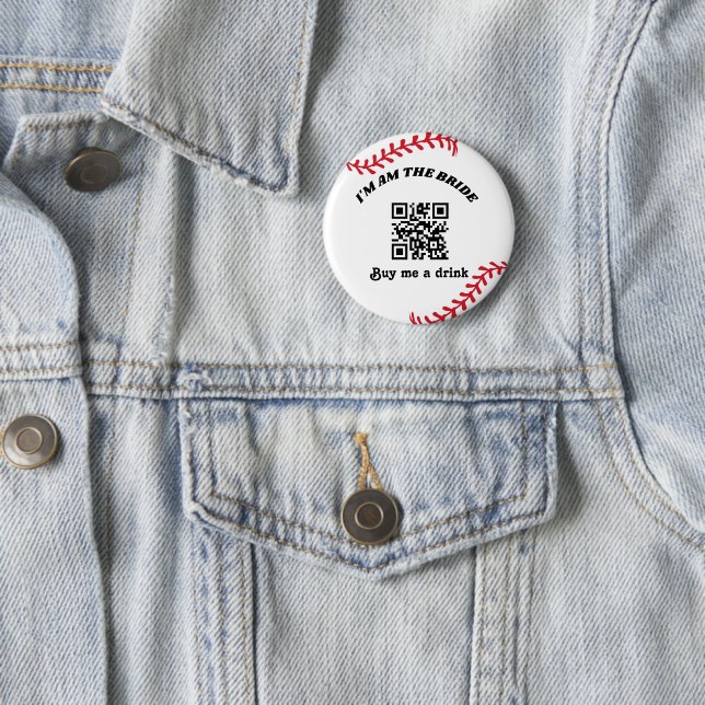 Baseball Sport Bachelorette Weekend Party 2 Inch Round Button (In Situ)