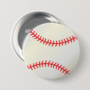 Baseball Sport Ball 3 Inch Round Button