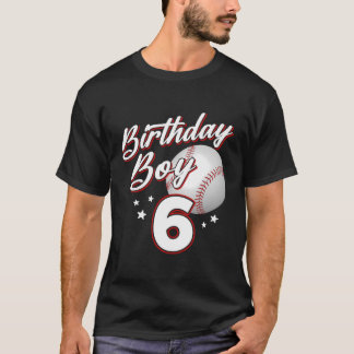 Baseball Sport Lover 6Th Birthday Crew 6 Year Old  T-Shirt