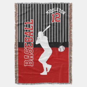 Baseball ⚾ Sport - Red Throw Blanket