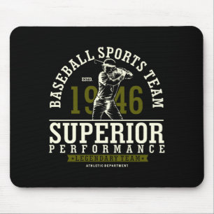Baseball Sport Team Estd 1946 T Shirt  Mouse Pad