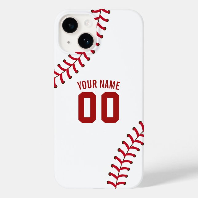 Baseball Sport Team Jersey Custom Name Case-Mate iPhone Case (Back)