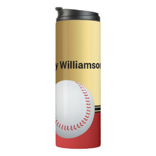Baseball Sport with player and ball Elegant Thermal Tumbler