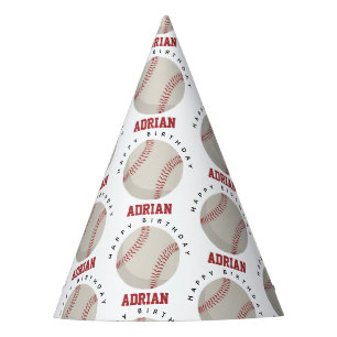 Baseball Sports Birthday Party Custom Name Party Hat