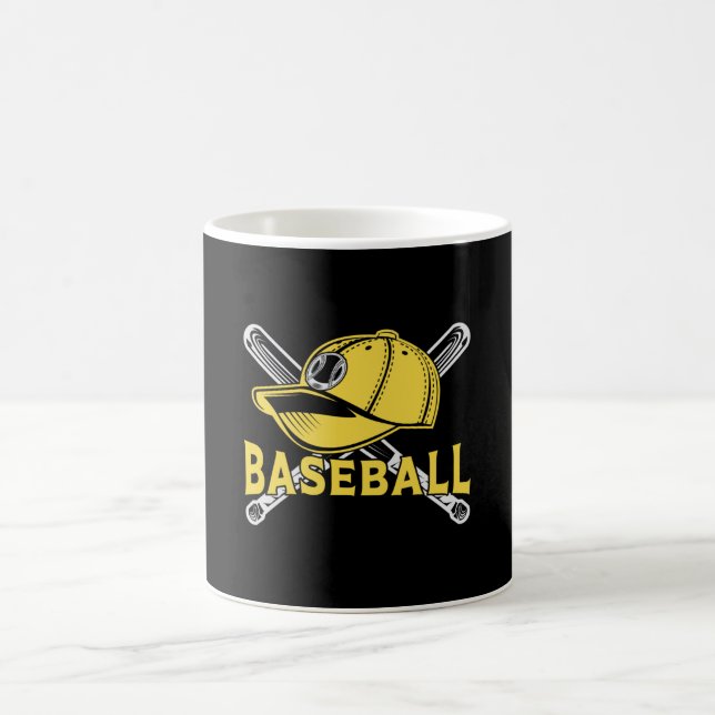 Baseball Sports Catcher Pitcher Bat Funny Gift Coffee Mug (Center)