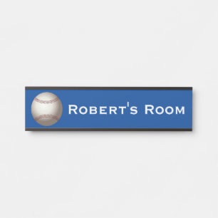 Baseball Sports Child's Room Door Sign Name