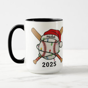 Baseball Sports Christmas 2025 Mug   Custom Name