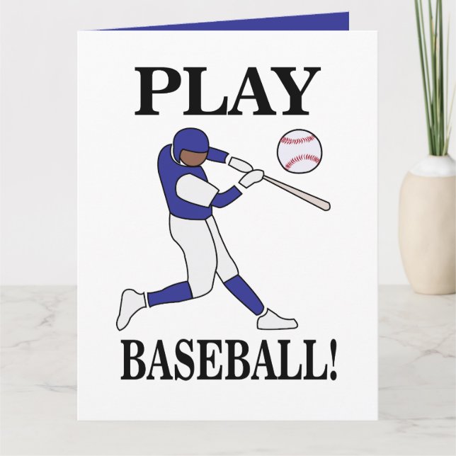 Baseball Sports Coach Player Birthday Card (Front)