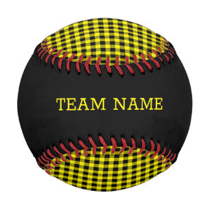 Baseball Sports Custom TEAM NAME Black Gold Red