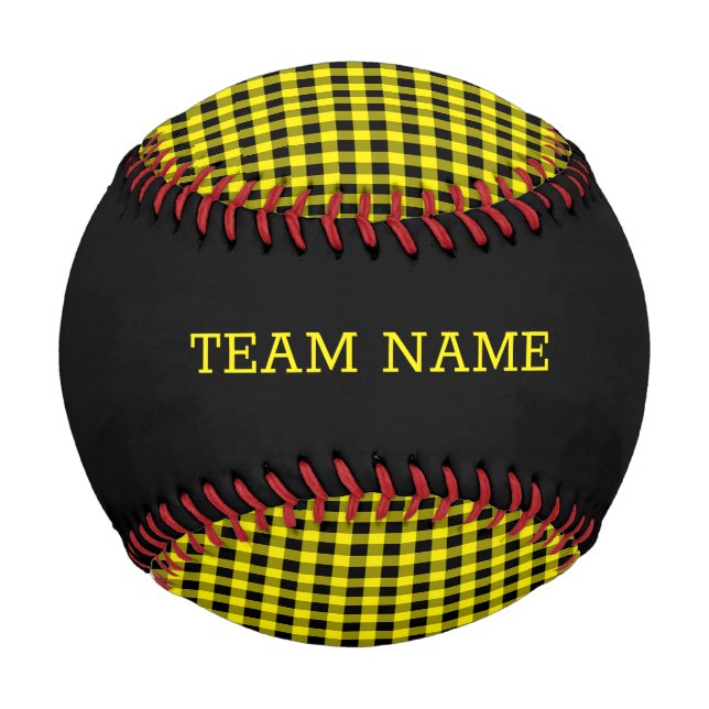 Baseball Sports Custom TEAM NAME Black Gold Red (Back)
