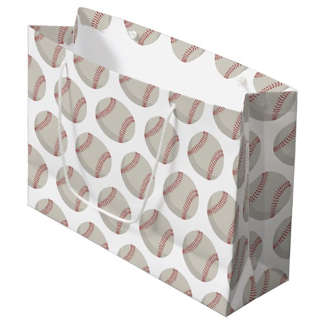 Baseball Sports  Large Gift Bag (Front Angled)