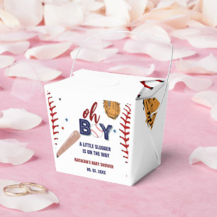 Baseball Sports Little slugger Boy Baby Shower Favor Box
