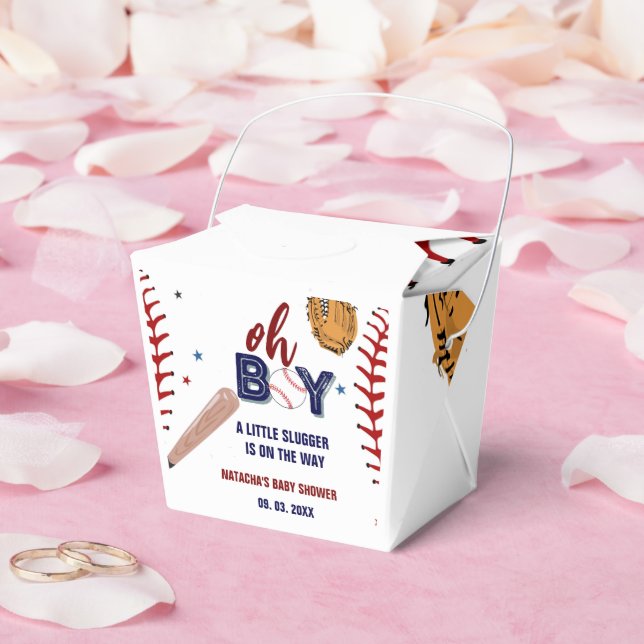 Baseball Sports Little slugger Boy Baby Shower Favor Box (Wedding)