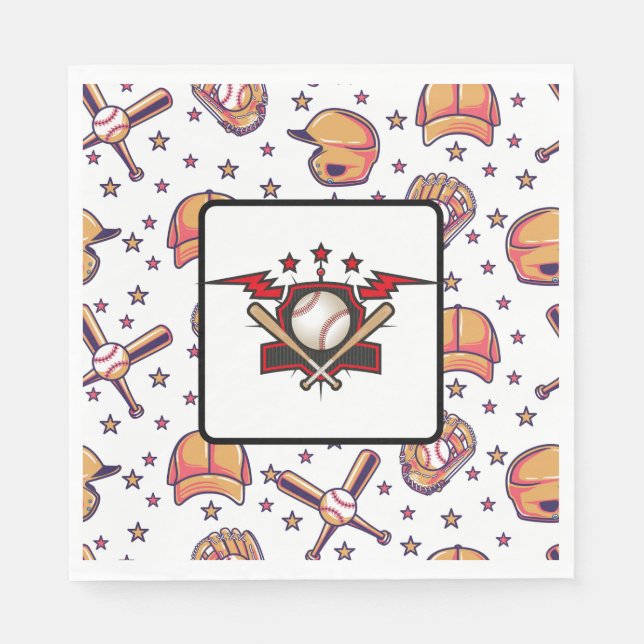 Baseball Sports  Napkin (Front)
