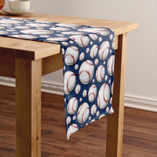 Baseball Sports Pattern Medium Table Runner (In Situ)