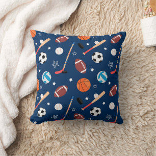 Baseball sports Pattern  Throw Pillow