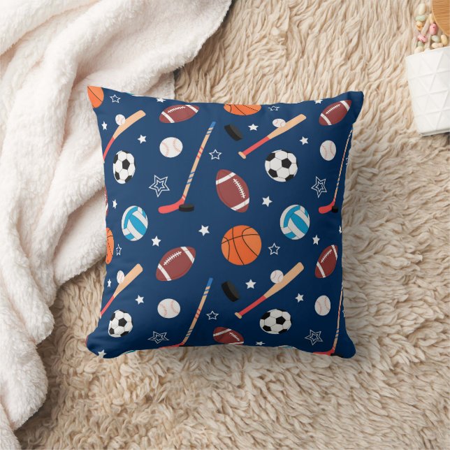 Baseball sports Pattern  Throw Pillow (Blanket)