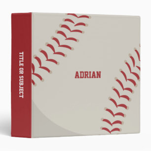 Baseball Sports Personalized Binder