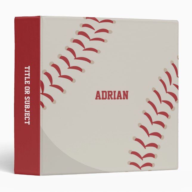 Baseball Sports Personalized  Binder (Front/Spine)